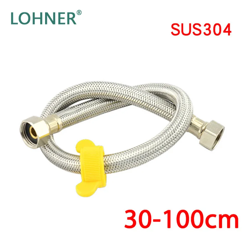 

Lohner Factory Direct 304 Stainless Steel Wire Braided Pipe Explosion-Proof Inlet Pipe Double Pipe Faucet Inlet Pipe Hose