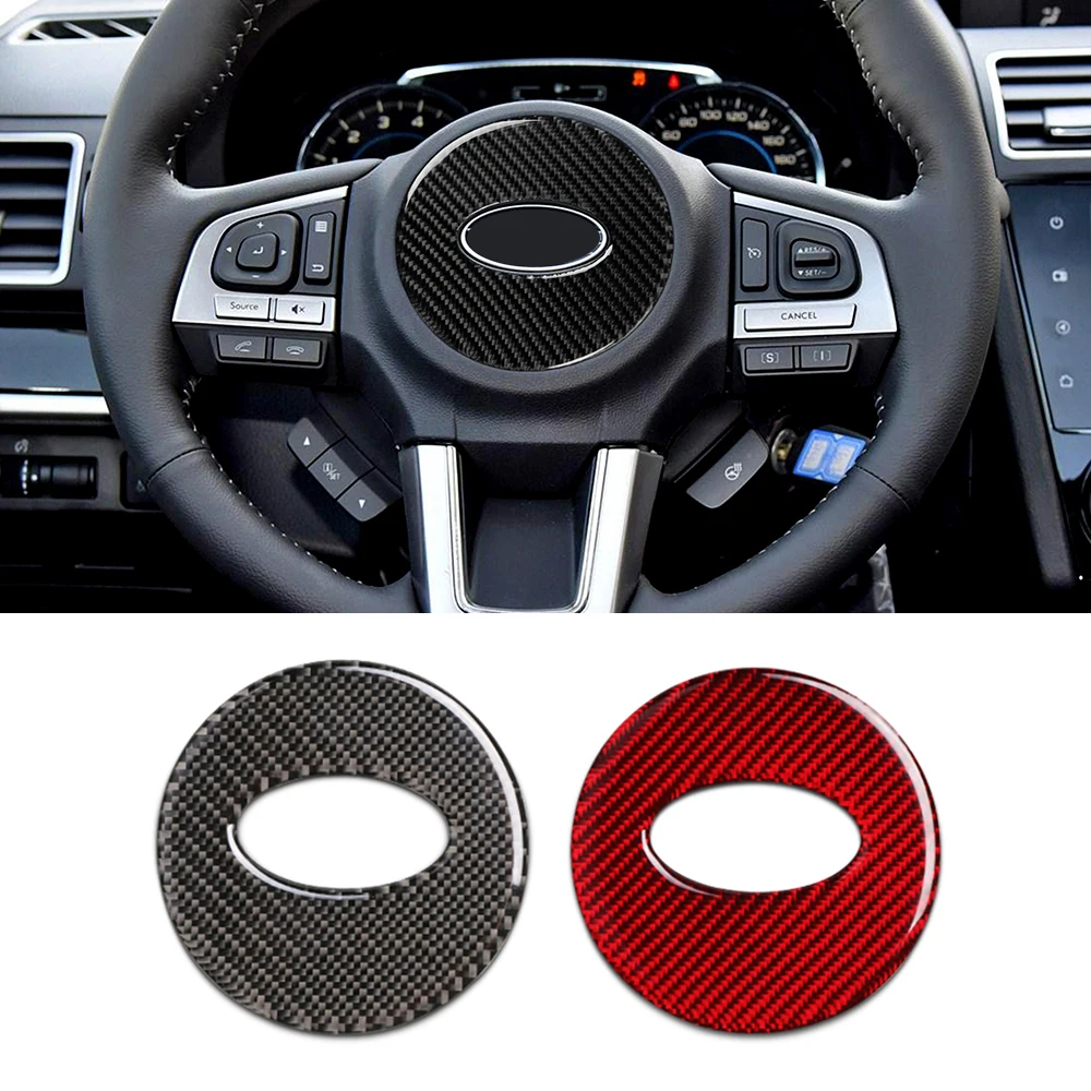 

Car Interior Decoration Carbon Fiber Steering Wheel Trim Sticker Cover styling For Subaru BRZ 2013-2017 Auto Accessories