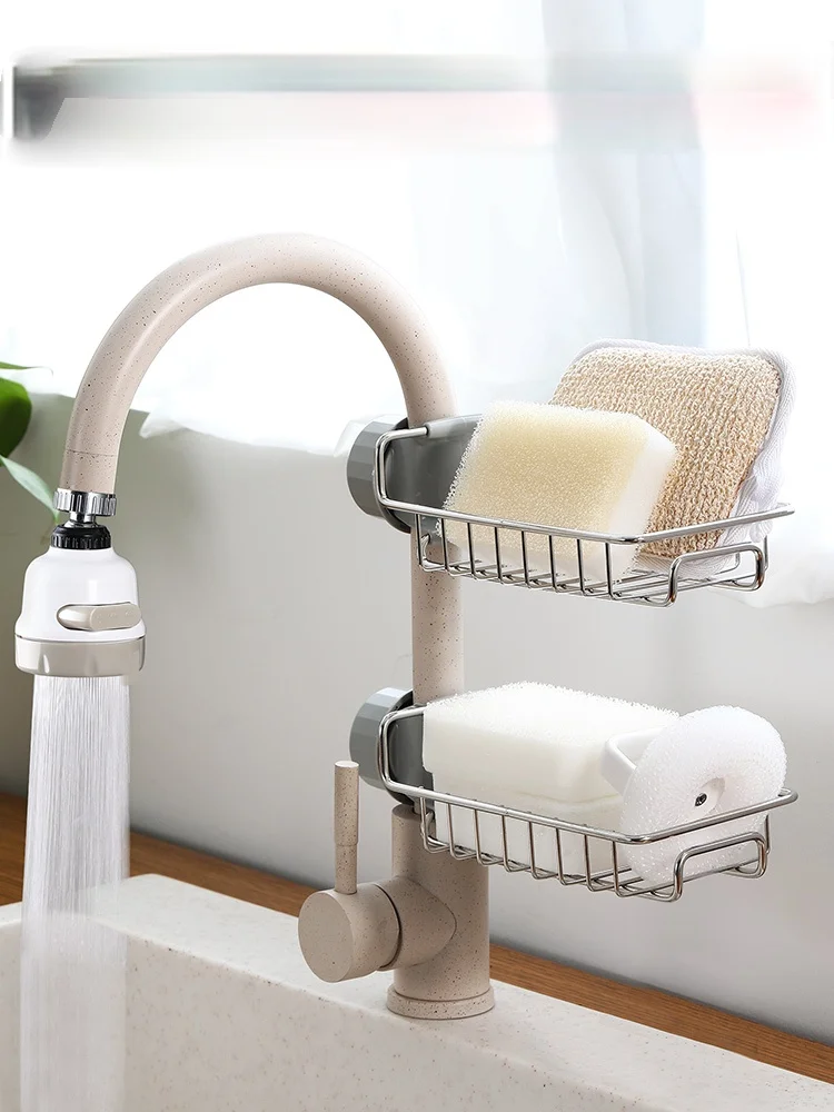 TTRacksHangingonaFaucetKitchenRackDrainRackStainlessSteel