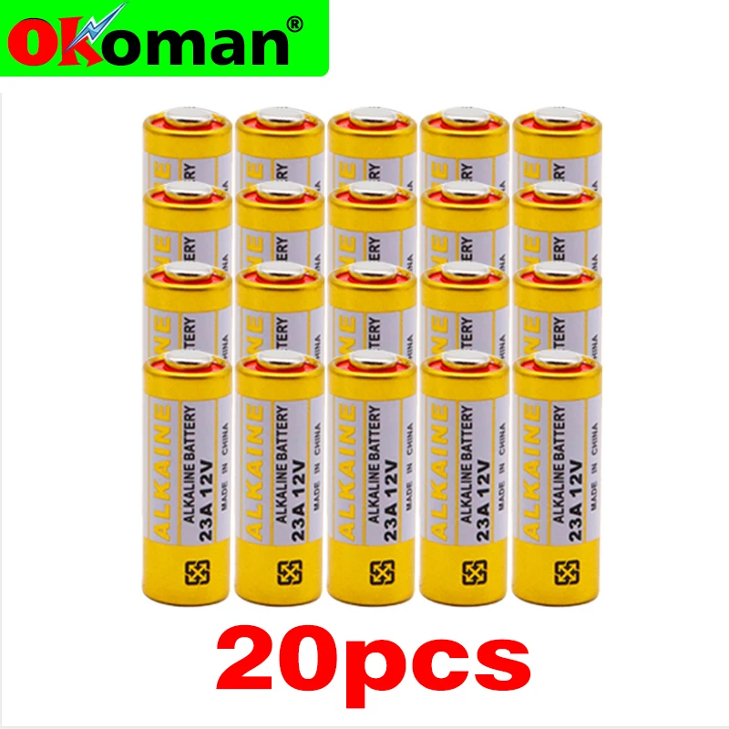 20 шт. щелочные батареи 12 В 23A battery12 в 21/23 A23 E23A MN21 RC пульт дистанционного управления