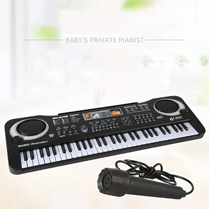 

Musical Instruments Toys With Microphone Learning Educational Toys For Children Beginners Gifts 61 Keys Electronic Piano Toy