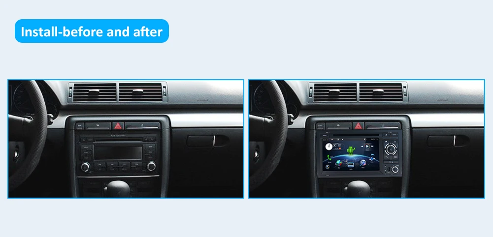 Best For Audi A4 Car DVD Player Android 9.0Car Multimedia Player 7inch Navigator with Wifi 3G BT Radio GPS Mirror link quad/octa core 4