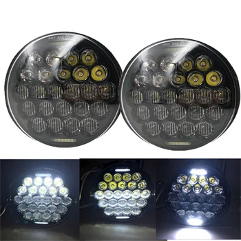 

Iron 883 White DRL Hi/Low beam 5.75 inch Projector LED Headlight for Sportster Super Glide Dyna Steet Bob CVO Breakout Triumph