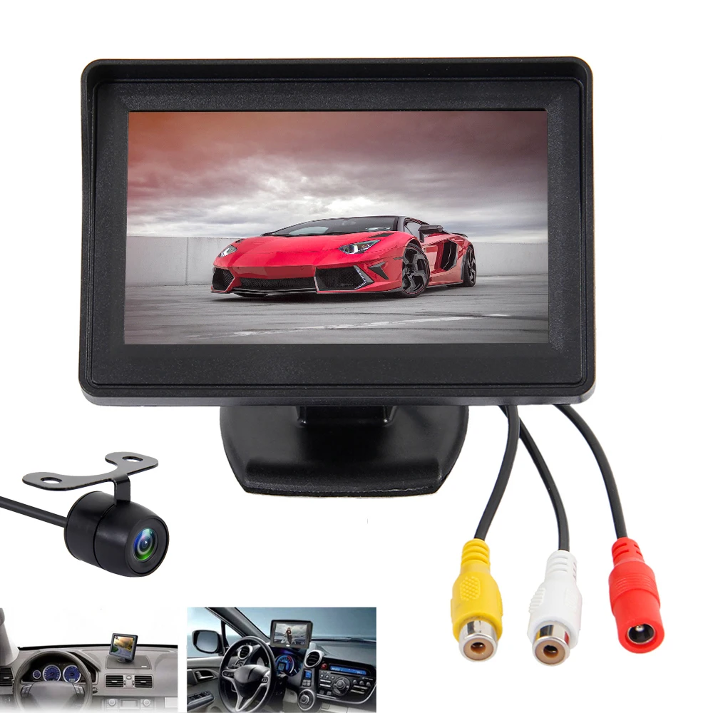 

4.3 Inch Car Monitor Truck TFT LCD Screen Display Rear View Camera Reversing Monitors with Auto Reversing Parking Safety mirror