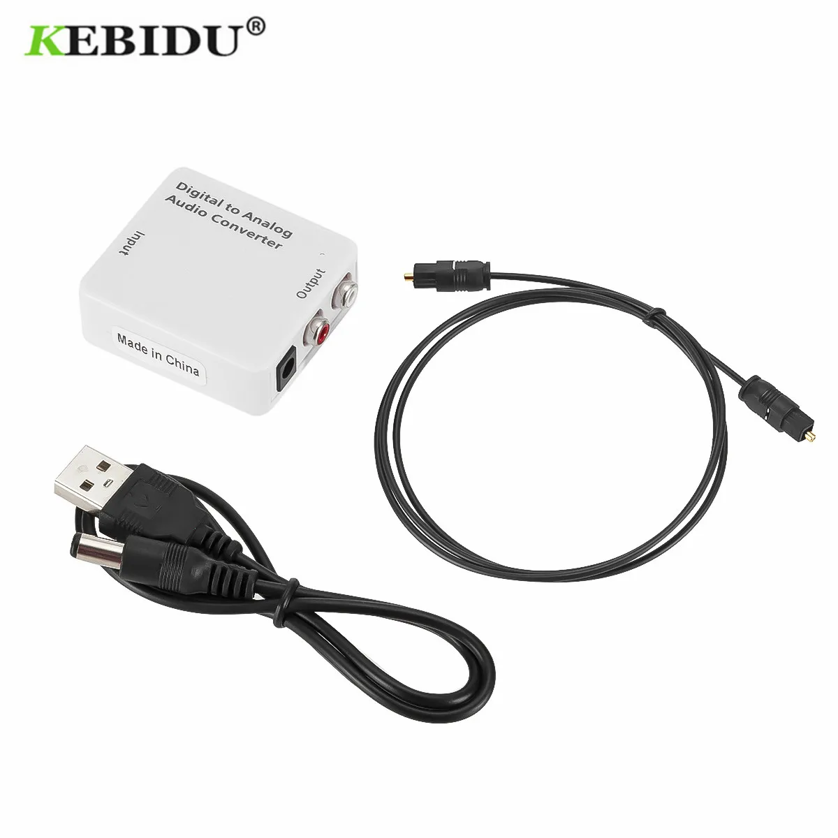 

KEBIDU Optical Coaxial Toslink Digital to Analog Audio Converter Adapter RCA L/R 3.5mm Signal Analog Audio Converter