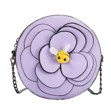 Модные круглые сумки через плечо для женщин, Детские однотонные милые цветочные шерстяные сумки на плечо, сумка-мессенджер bolso mimbre