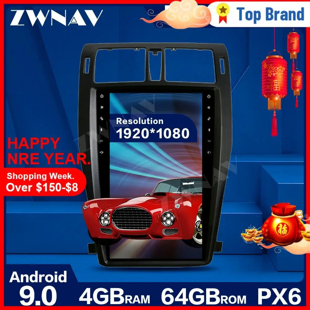 Автомобильный мультимедийный плеер Tesla Style большой экран Android 9 0 для TOYOTA CROWN 13 го