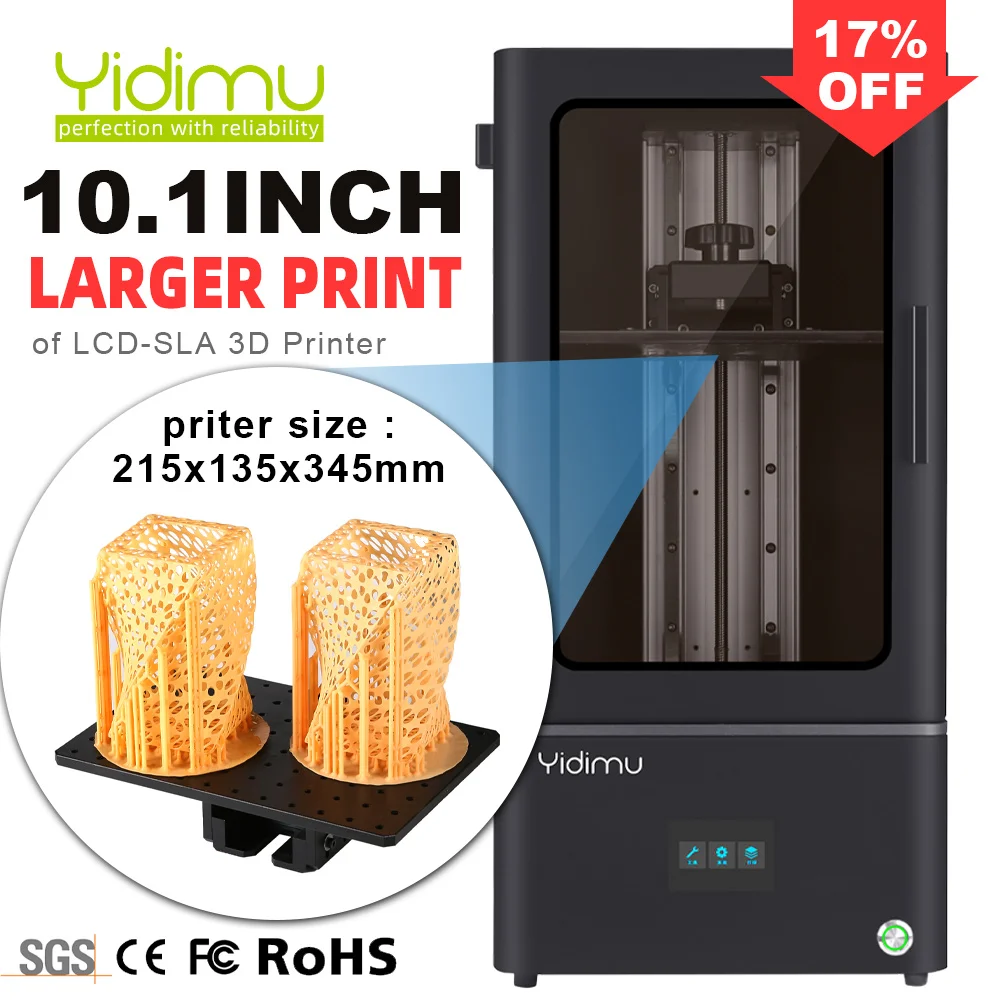 Большой 3D принтер Yidimu Falcon Pro смола 10 1 дюймов ЖК Матрица Drucker УФ машина SLA/LCD