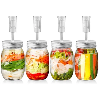 

4pcs Vegetable Fermentation Lids Covers Kit Food Making Multi-functional Easy Clean Home DIY for Mason Regular Jars