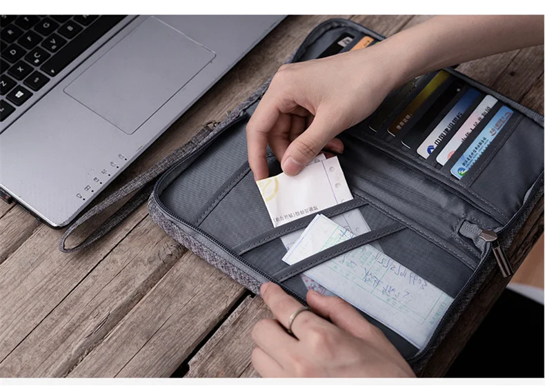 New Passport Bag Ticket Folder Certificate Storage Bag Protective Cover Abroad Travel Multi-Function Document Bag TNT67 (11)