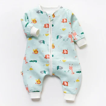

Kids Sleeping Bag Baby Muslin Cotton Infant Autumn Cartoon For Toddler Sleep Sack Kids Sleep Bed Soft Children Pajamas Jumpsuit