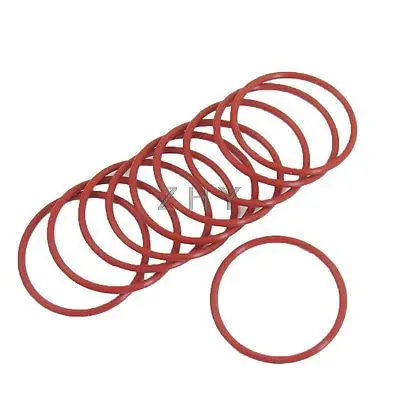 

10 Pcs 45mm x 2.5mm Rubber O-ring Oil Seal Sealing Ring Gaskets Red