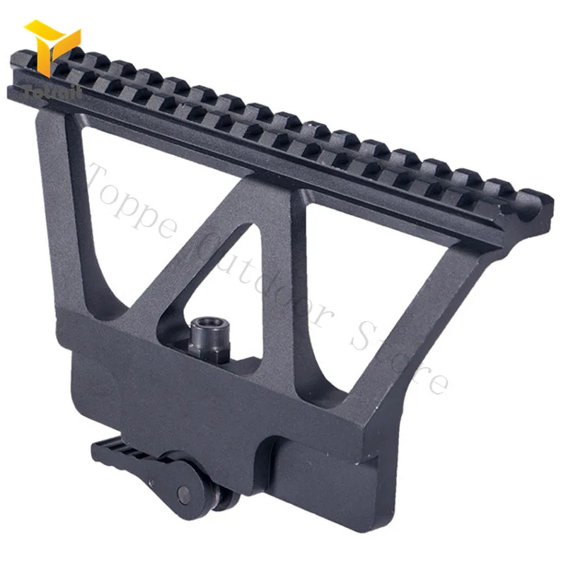 Black TOtrait Quick Detach AK оружейный рельсовый прицел крепление Вивер Пикатинни боковая рейка крепление для AK47 AK74 Охотничья винтовка прицел аксессуары - Цвет: Black