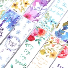 30 шт./компл. Цветы закладки сообщение карты Книга Примечания Бумага держания для чтения книг бумажная посуда канцелярские принадлежности