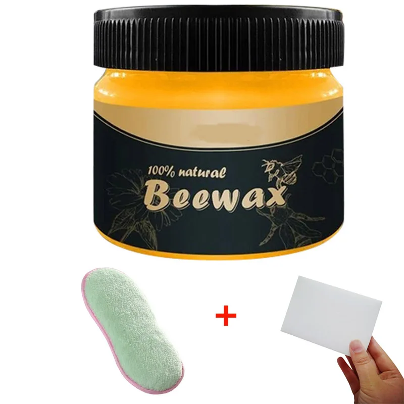 Дерево Beewax масло дерево уход воск твердый дерево обслуживание Чистка полированный водонепроницаемый износостойкий воск для мебели уход - Цвет: FL03 80g and Gift