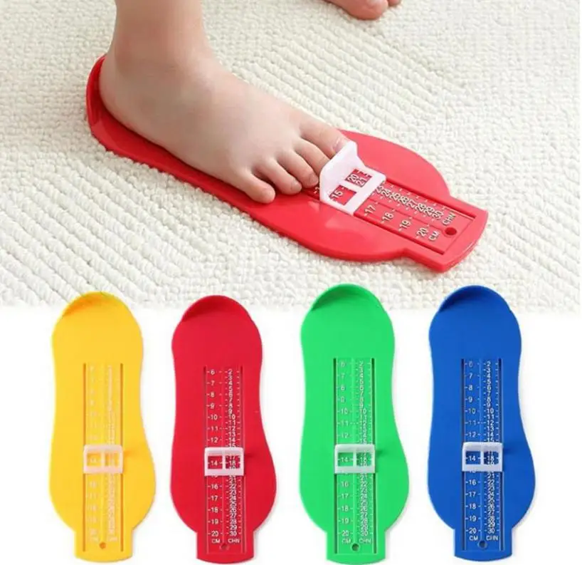 3 Colors Baby Foot Ruler Kids Foot Length Measuring device child shoes calculator for chikdren Infant Shoes Fittings Gauge Tools