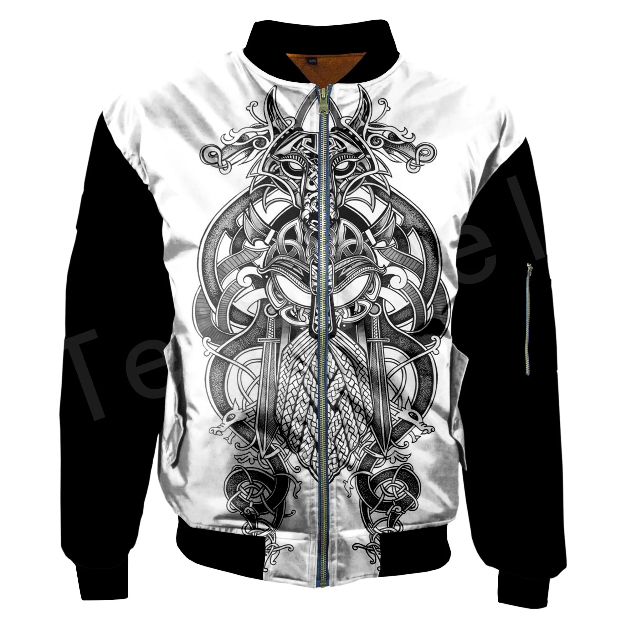 Jackets Tessffel Unisex татуировки викингов, спортивный костюм, новые модные повседневные Для мужчин/Для женщин 3dprint толстовки/Толстовка/куртка-бомбер S-2 - Цвет: Jackets