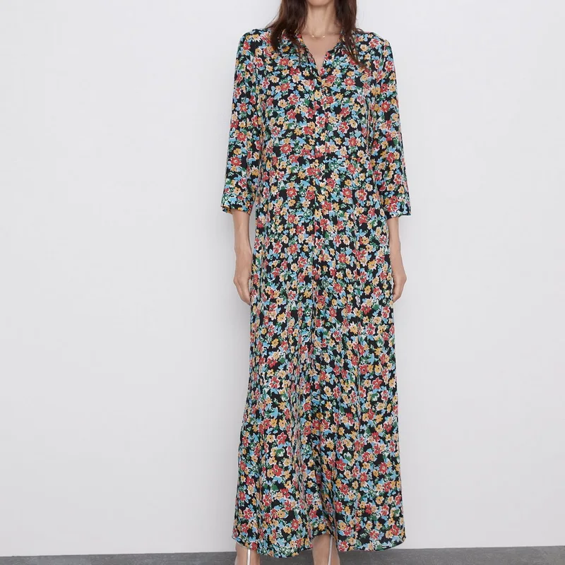 Длинное женское платье осень 2019 новый модный пояс Угол Длина Feminino Vestidos