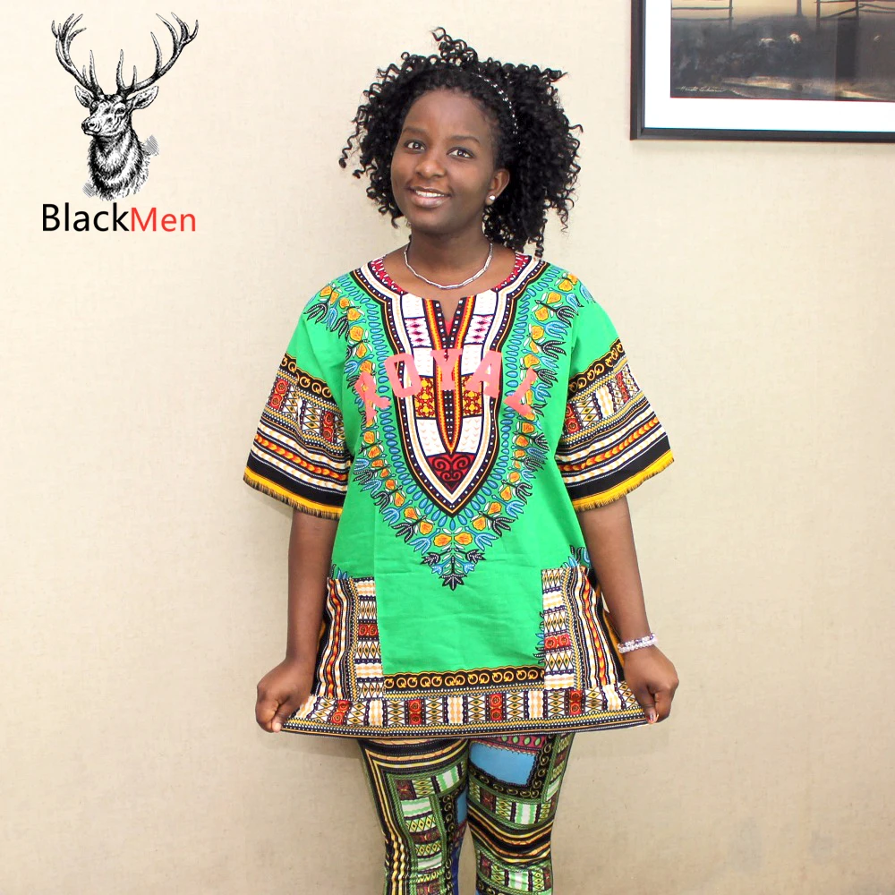 Dashiki Men Shirt African Hippie Vintage Women Top Haute Tribal Blouse One Size 
