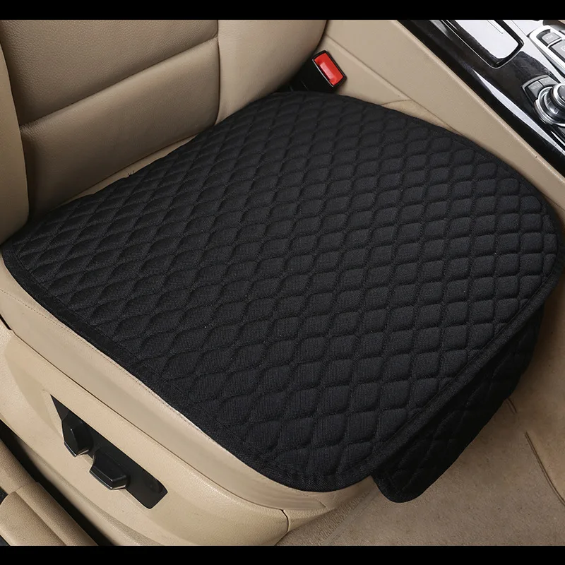 

Linen Fabric Car Seat Cover Four Seasons Front Rear Flax Cushion Breathable Protector Mat Pad Auto accessories Universal Size