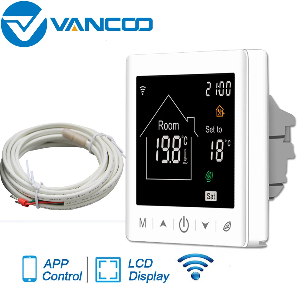 

Vancoo Wifi Floor Thermostat 220V Electric Heating Temperature Controller LCD Display Digital Smart Warm Floor Thermoregulator