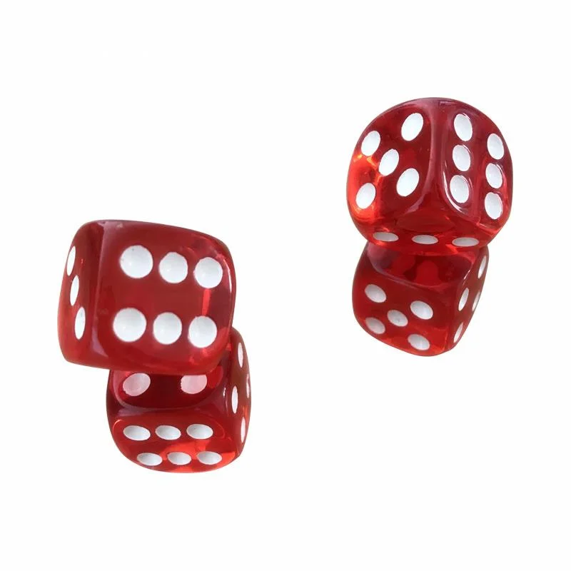 6Pcs/Lot 19mm Red Transparent Dice Acrylic Rounded Corner Drinking Dice Nightclub Bars KTV Entertainment Dice Set Board Game 5pcs lot multicolor d10 originality dice acrylic rounded corner multi faceted dice set game dice