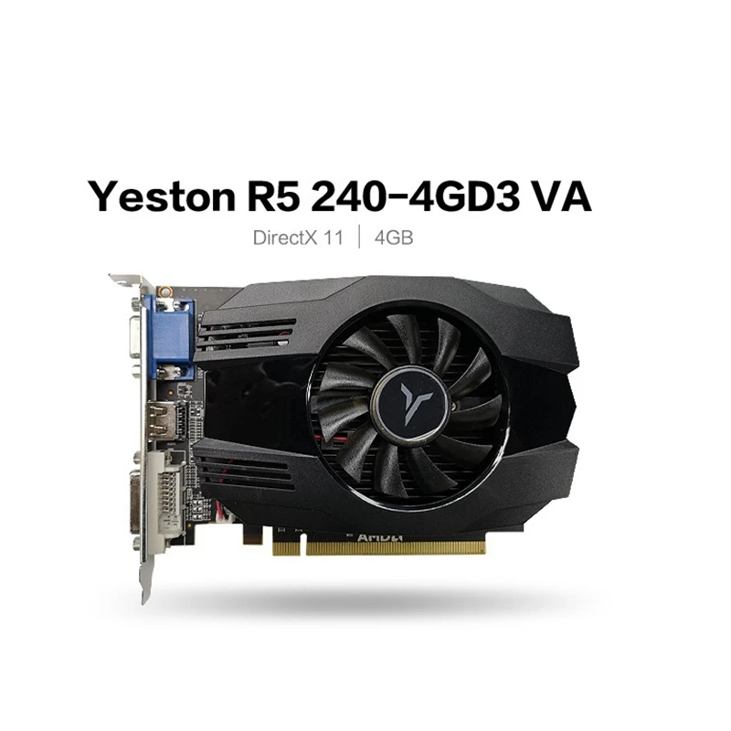 Yeston R5 240 4G D3 VA графическая карта DirectX 11 видеокарта 4 ГБ/64 бит 1333 МГц низкое
