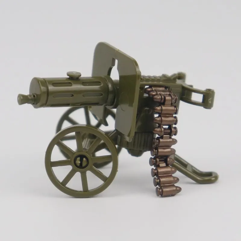 

Legoing Military WW2 War The Green Heavy Gun with Bullet Toy Building Blocks Toys For Children Assemble Blocks Military Gifts