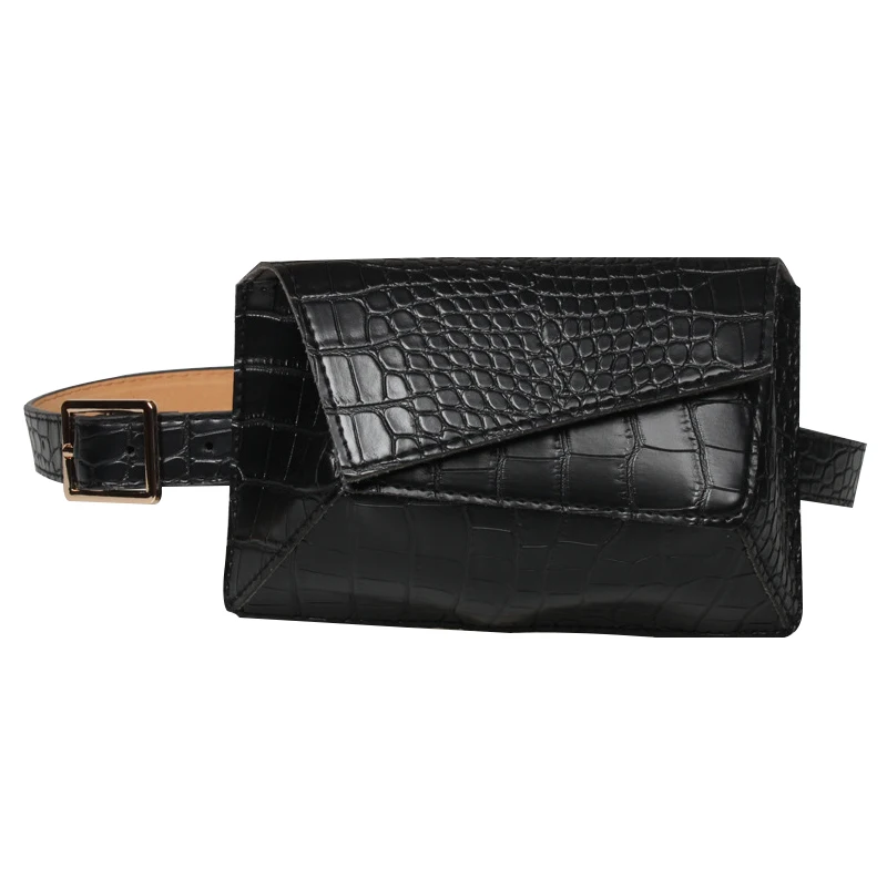 Black waist bag Женская поясная сумка, поясная сумка из искусственной кожи, поясная сумка, Брендовая женская поясная сумка, высокое качество, модная нагрудная сумка, кошелек для телефона - Цвет: Black waist bag