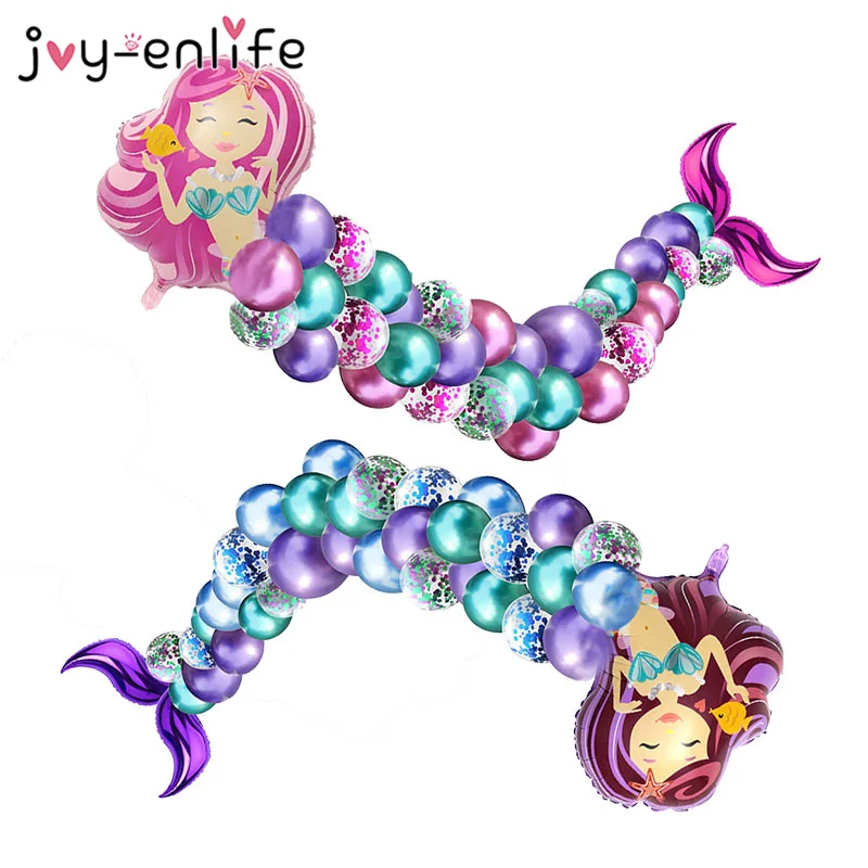Набор сделай сам из гирлянды с хвостом русалки латексный для надувания воздушных