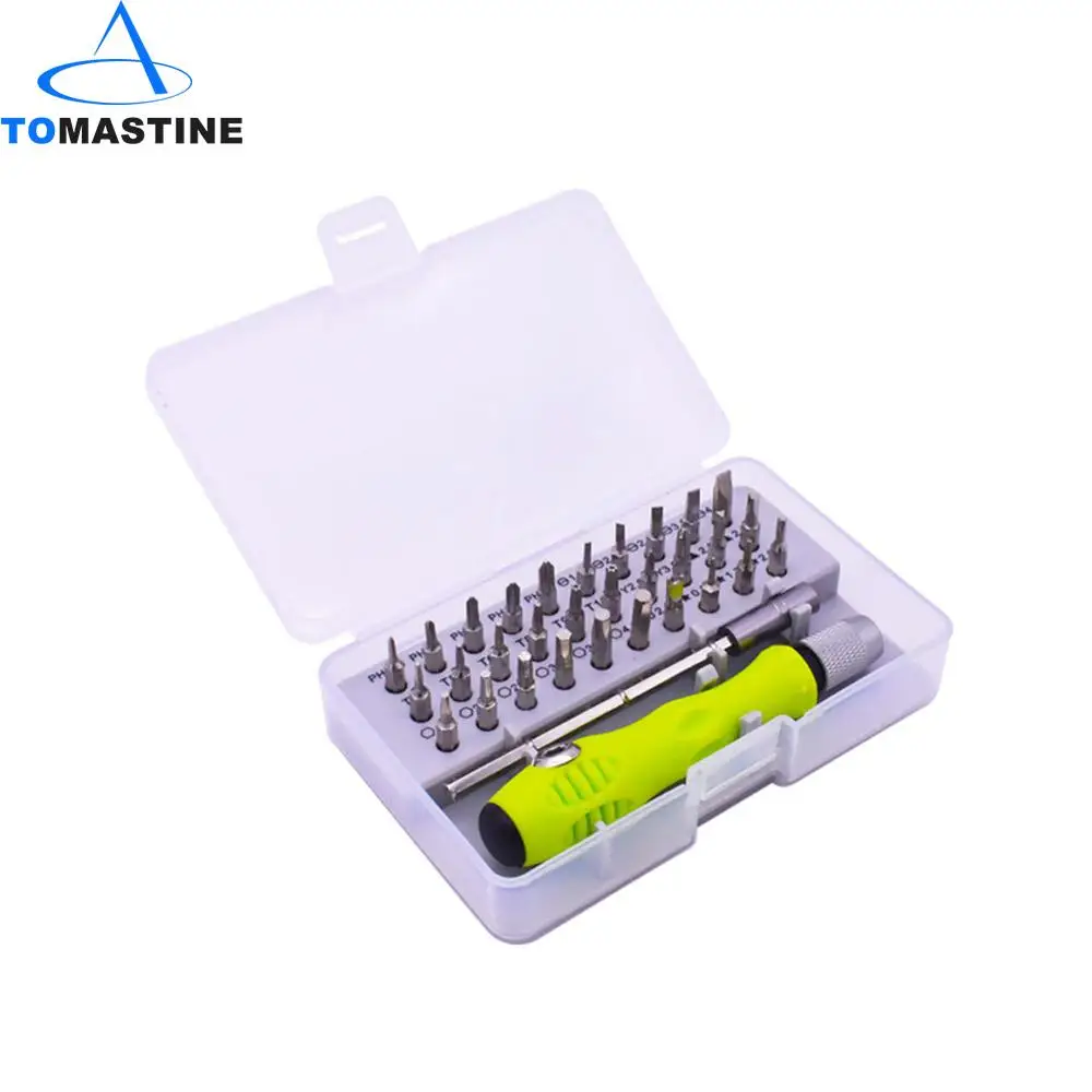 

Hot Selling 32 in 1 Precision Interchangeable Magnetic Screwdriver Set Mini Screwdriver Bits Repair Tools Kit Set 2 Colors