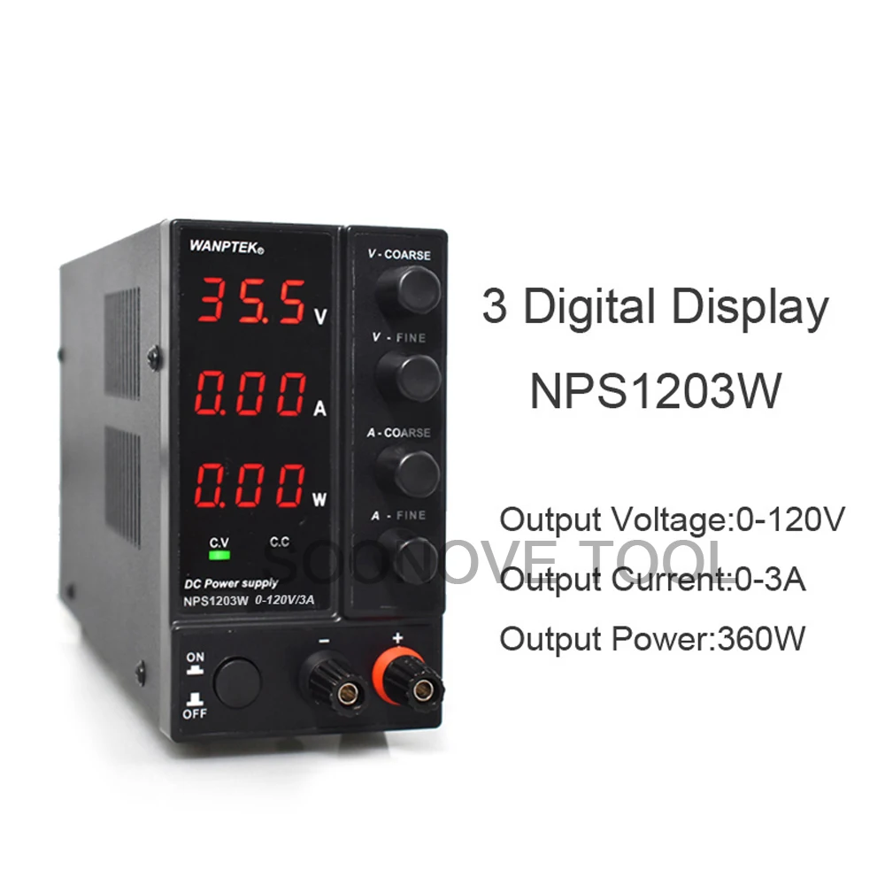 NPS306W/605 W/3010 W/1203 W 3 цифровой дисплей мини Импульсный регулируемый источник питания лабораторный Регулируемый тестовый источник питания постоянного тока