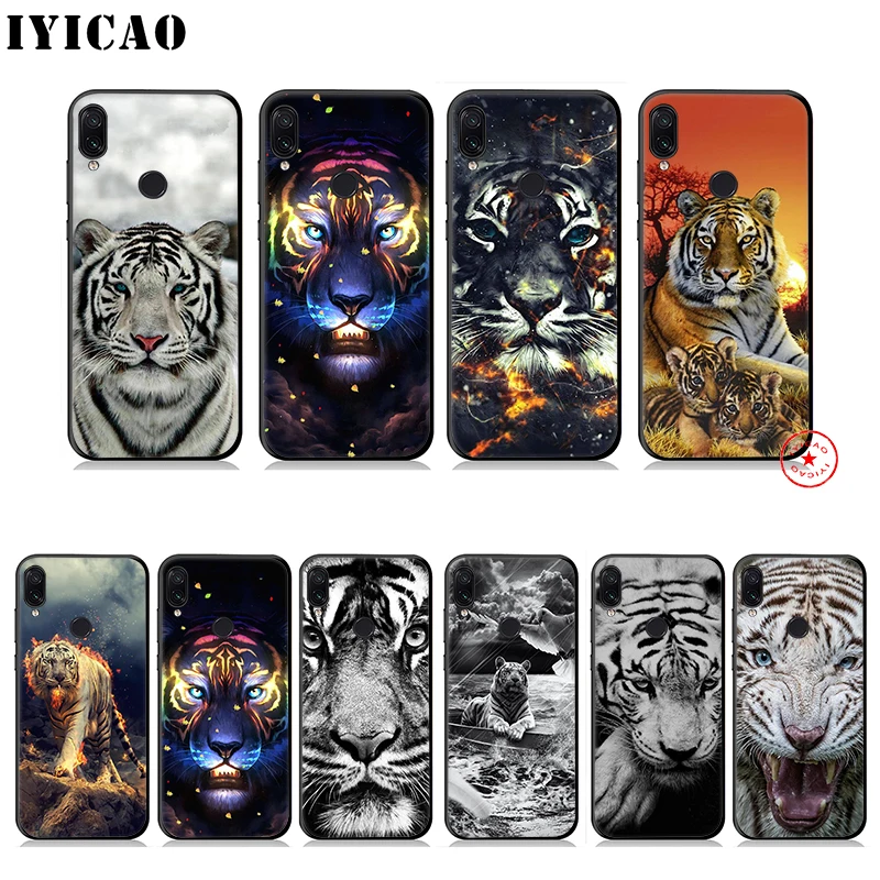 IYICAO Abstract Tiger White Soft Case for Redmi K20 8A 7A 7 6 Pro 6A 5 Plus 5A 4X 4A S2 Go Silicone |