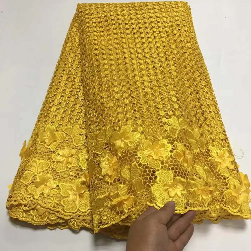 Esewing высокое качество нигерийская свадьба африканская кружевная ткань/ хлопок кружево/3D цветок гипюр шнур кружевная ткань для свадебной вечеринки