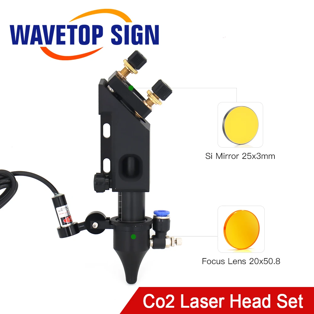Бесплатная доставка WaveTopSign Co2 лазерная головка для фокусировки объектива D20mm F50.8