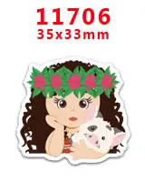 Кабошоны 30 шт мультфильм плоское украшение из смолы pr 11706 - Цвет: 11706