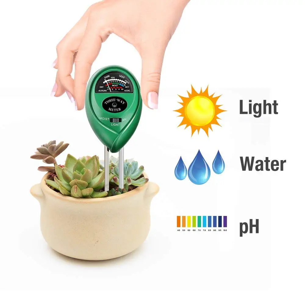 Soil PH Meter 3-in-1 Soil Tester Kits Moisture Light And PH Test for Garden Farm Lawn Indoor & Outdoor soil moisture sensor soil tester soil moisture meter