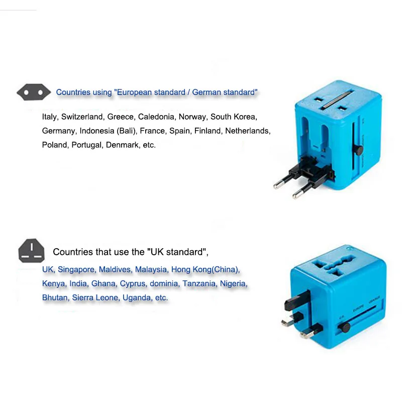 usb, carregador de tomada multifuncional 2.1a, 10 peças