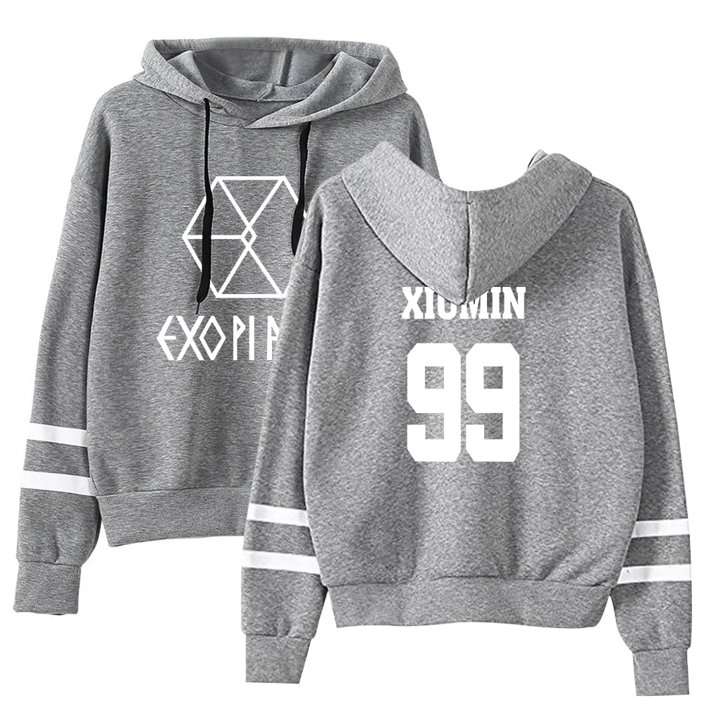 EXO толстовка с капюшоном корейский эксклюзивный стиль толстовки с длинными рукавами женская модная повседневная зимняя теплая Кепка, толстовка S-2XL