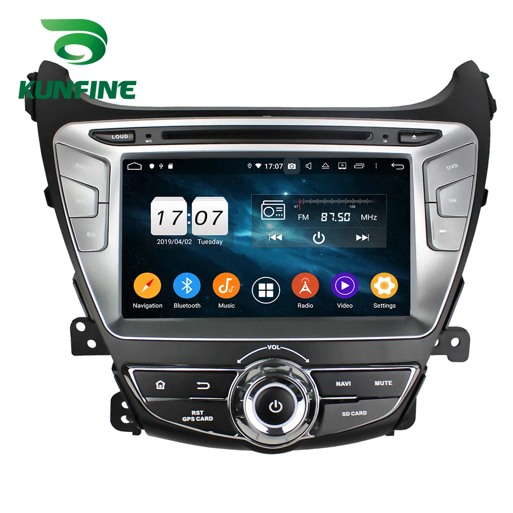 Cheap Android 9.0 Octa Core 4GB RAM 64GB Rom Car DVD GPS Multimedia Player Car Stereo for HYUNDAI Elantra 2014 Radio Headunit WIFI 6