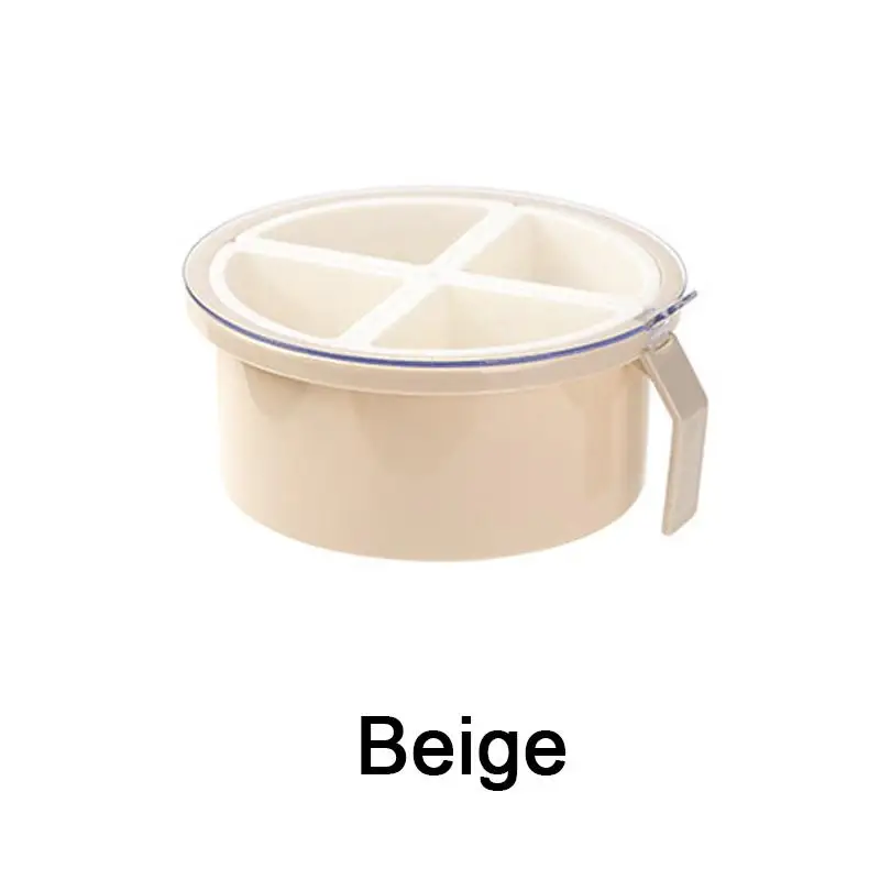 Beige 4 шт./компл. приправа коробка кухонный органайзер, ящики для хранения баночки соль и перец тмин, порошок инструменты для пряностей 4в1 кухонные аксессуары - Цвет: Beige