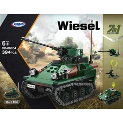 Véhicules de Reconnaissance aérienne à l'échelle 1:30 de la série allemande Wiesel, blocs de construction, modèle de jouet en briques de la seconde guerre mondiale 