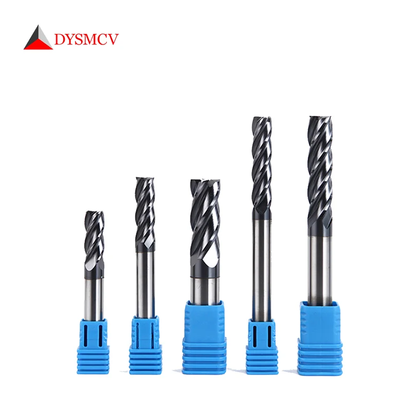 1pc cnc Milling Cutter 1mm 1.5mm 2mm 3mm 4mm 4 Flute 3F 2F HRC50
