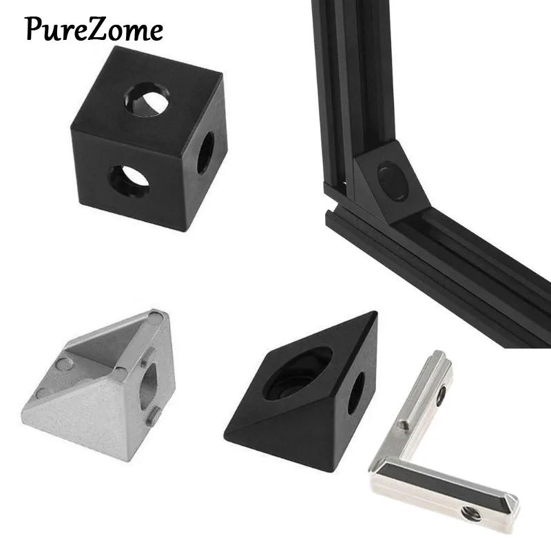 

3D Printer 2020 Block Cube Prism Connector Wheel Regulator Cube Corner V-slot Three Way Corner Connector 90 degree Angle Bracket