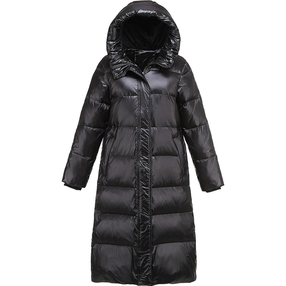 Goedkoop 90% Witte Eendendons Jas 2019 Vrouwen Winter Jas Lange Dikke Jas voor Vrouwen Hooded Parka Warm Vrouwelijke Kleding waterdicht