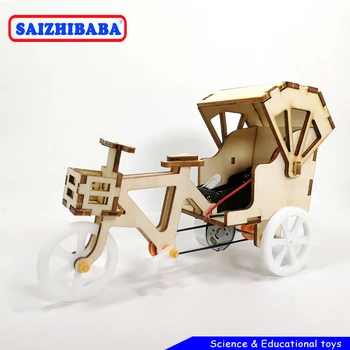 

Saizhibaba Kids DIY Inventions Science Kit Kids Electric Toys Tricycle Model STEM Education School Project Creative Boy Toy Gift