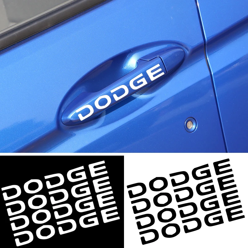 

4pcs Car Decoration Car Door Handles Car Stickers Decoration for Dodges Challenger RAM 1500 Charger Avenger Caliber Nitro