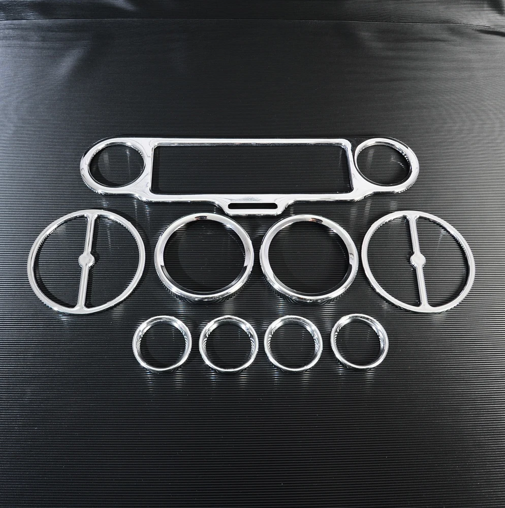 

9pcs Chrome Stereo Accent Speedometer Speaker Trim Ring For Harley Touring 1996-2013