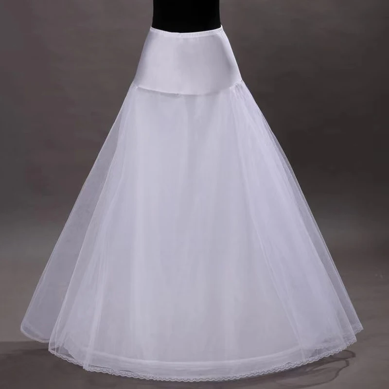 JIERUIZE A Line 1 Hoop Petticoat Bridal Full Length Ball Gown Slips