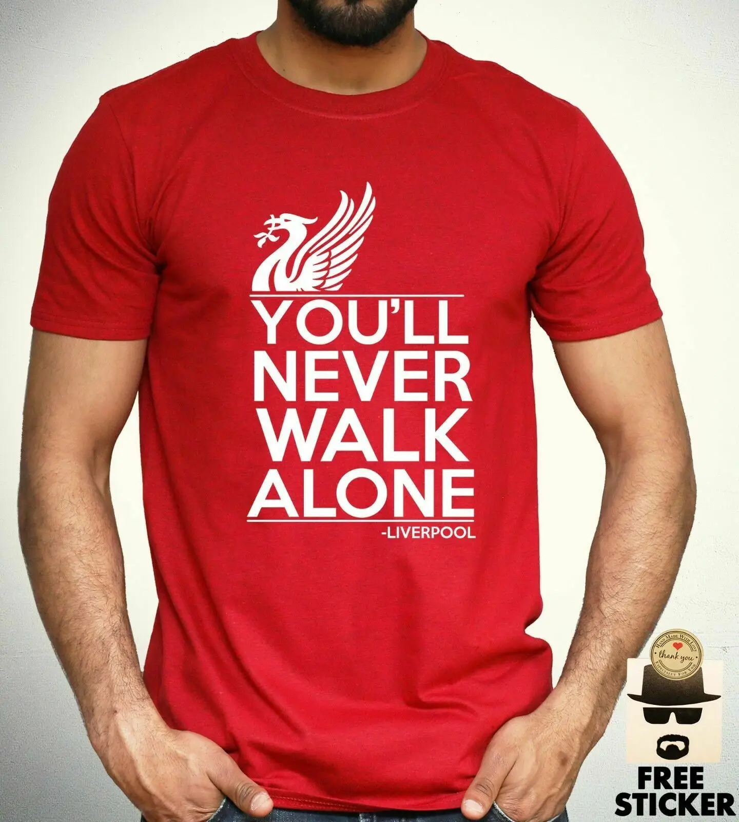 Ливерпуль футболка you'll never walk alone football Fan Club YNWA Мужская Подарочная Удобная